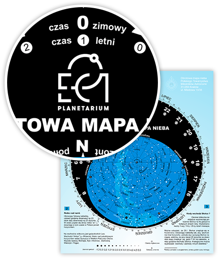 Obrotowa Mapa Nieba - Wydanie specjalne na zlecenie Planetarium EC1 w Łodzi